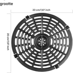 Air Fryer-bakmat - Reservemand luchtfriteuse - vervangende grillpan - Herbruikbare luchtfriteuse-inzetstukken - voor koken, grillen, keuken, braden (20 cm) - 1stuk — thumbnail 5