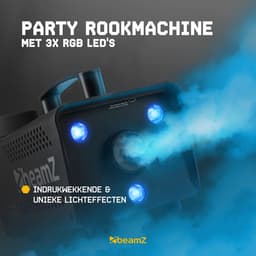 Rookmachine met LED’s - BeamZ S553L - Set met 5 liter vloeistof - Voor Halloween - RGB LED’s - 550W — thumbnail 5
