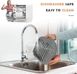 Geschikt voor Airfryer siliconen accessoires- herbruikbare siliconen 8.1 Airfryer liners met handschoenen tang isolatiemat 5 stuks herbruikbare siliconen Airfryer mand accessoires voor 4-7L-6L — thumbnail 5
