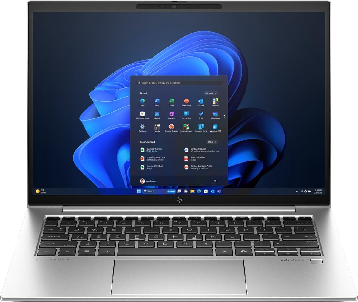 HP EliteBook 845 G11 AMD Ryzen™ 7 PRO 8840HS Laptop 35,6 cm (14") WUXGA 32 GB DDR5-SDRAM SSD Wi-Fi 6E (802.11ax) Windows 11 Pro AI PC Zilver — afbeelding 1