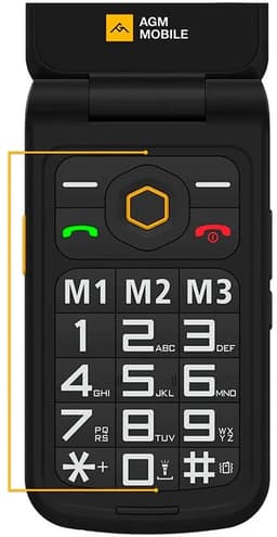 AGM Mobiles - M8 Robuuste Android 4G Klaptelefoon IP69 Zwart - No wallcharger — thumbnail 3