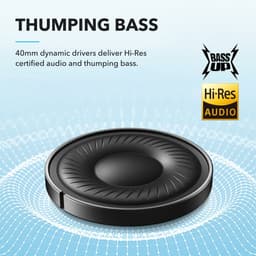 Soundcore Q20i by Anker, Draadloze Bluetooth over-ear hoofdtelefoon met hybride actieve ruisonderdrukking, 40 uur speeltijd in ANC-modus, Hi-Res audio, diepe bas, personalisatie via app — thumbnail 6