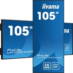 iiyama LH10551UWS-B1AG beeldkrant Digitale signage flatscreen 2,66 m (104.7") LED 500 cd/m² UltraWide Full HD Zwart 24/7 — thumbnail 1