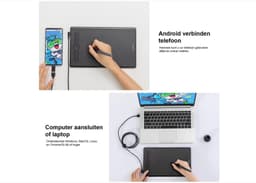 WNHB® Digitaal Schrijftablet H580X – Batterijloze Tekentablet met 8192 Drukniveaus – Voor Windows, macOS, Android – 8 Sneltoetsen – Ideaal voor Tekenen & Notities — thumbnail 4