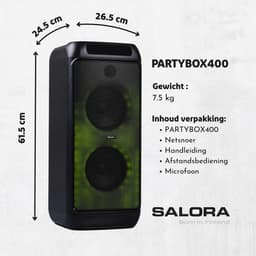 Salora Partybox 400 met LED verlichting — thumbnail 3