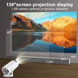 Shenna Commerce - Mini beamer - Projector - Smartphone - Bluetooth - Mini Projector - Beamers - Projectieschermen - Beamerscherm - Inclusief HDMI - 4K — thumbnail 5
