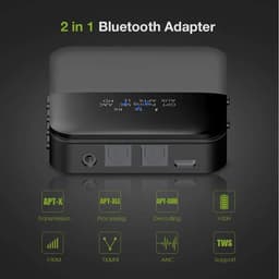 Bluetoolz® | BT-B 20 CE | Geen tot zeer geringe vertraging | High Res Audio Bluetooth 5.0 zender en ontvanger - met aptX-HD - Qualcomm CSR8675 MkII - Receiver Transmitter - 3.5MM Aux - optical in - optical uit - Bluetooth Adapter - Bluetooth via Aux — thumbnail 3