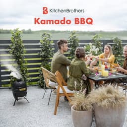 KitchenBrothers Kamado BBQ - 13 Inch Houtskool Barbecue - 27⌀ cm - PFAS-vrij - Egg BBQ - Zwart — thumbnail 2