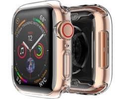 Full Body TPU Hoesje geschikt voor Apple Watch 44mm transparant| 360 graden bescherming | Speciaal voor de geschikt voor Apple Watch 38mm transparant