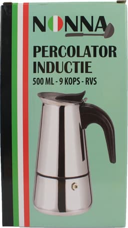 Nonna percolator (inductie) 9 kops - 500 ml - Espresso machine - 100% RVS — thumbnail 5