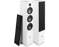 Speakerset - Fenton SHF80W stijlvolle high-end hifi speakers 500W met 3x 6.5 inch woofers - Wit