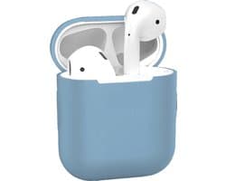 AirPods Hoesje voor Apple AirPods 1 & 2 – Babyblauw - Siliconen Beschermende Case