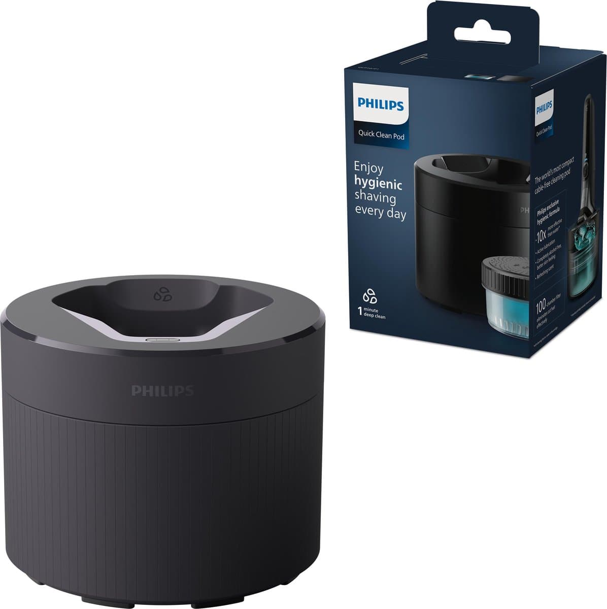 Philips Quick Clean Pod Zwart Scheerkoppen Qcp10/01 — afbeelding 1