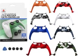 TURQERO Playstation 5 controller faceplate - PS5 Controller behuizing - PS5 accessoires - Goud - Geschikt voor playstation 5 controller- Inclusief Thumb Grips — thumbnail 2