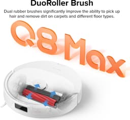 Roborock Q8 Max - Robotstofzuiger - zwart - Borstel Dubbele reinigingskracht - Tech Obstakel Vermijden — thumbnail 3