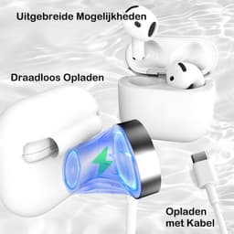 Studio Air Hoesje geschikt voor Airpods 5 - Wit - Schokbestendige Siliconen Case — thumbnail 4