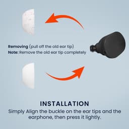 kwmobile 6x cover voor in-ear oortjes geschikt voor JBL Tune Buds 2 - Vervangende oordopjes van siliconen in wit - 3 maten — thumbnail 3