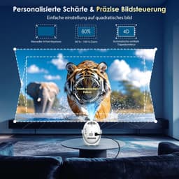 Mini Beamer Draagbaar - 1280 x 720 Resolutie - LED Technologie - WiFi 6 En Bluetooth 5.4 - Voor Gaming En Thuisbioscoop — thumbnail 5