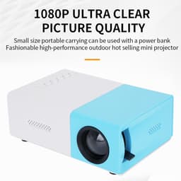 Draagbaar, HD, 1080p, HD, Full HD, Smart Home Beamer, met HDMI, USB, 3,5 mm audio-interface voor smartphone, laptop, tv, tablet, pc — thumbnail 2