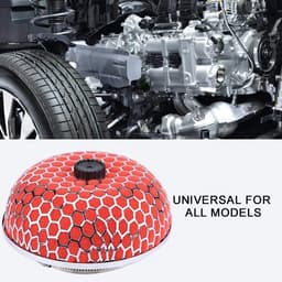 Auto luchtfilter, universele auto 76mm paddenstoel sportluchtfilter hoge doorstroming dubbellaags sportluchtfilter (rood) Luchtfilters — thumbnail 2