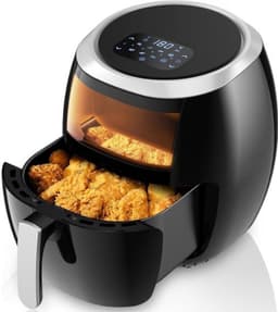 Heteluchtfriteuse - 8 Liter Capaciteit - LED-Touchscreen - 8 Programma's - Olievrij Koken - Met Observatievenster — thumbnail 1