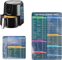 2 stuks airfryer-accessoires, magnetische kruidentips, Air Fryer kooktijd, Air Fryer kooktijd, accessoires voor luchtfriteuse met receptenkaarten, snelle referentiegids — thumbnail 1