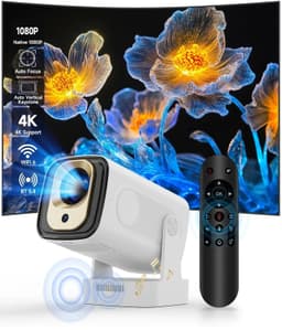 Homezo mini projector - Beamer - Native 1080P Full HD - 330 ANSI lumen - Autofocus - Wifi - Bluetooth - 5 W ingebouwde luidspreker — thumbnail 2