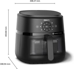 Philips 2000 Series Airfryer XXL - Kijkvenster - RapidAir - 6.2L - Voor 5 Personen - Zwart — thumbnail 3