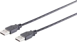 1x USB-A-aansluitkabel, 2.0, zwart, 1,8 m – Met deze standaard USB-kabel kunt u bijvoorbeeld een externe harde schijf op uw pc aansluiten. — thumbnail 1