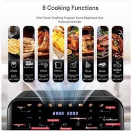 Heteluchtfriteuse – Airfryer - Airfryer Oven - 15L - Dubbele Zones - 2600W - 240V - 8 Programma’s - Dubbele Mand XL -Touch Bedieningspaneel - Kijkvenster - Zwart — thumbnail 4