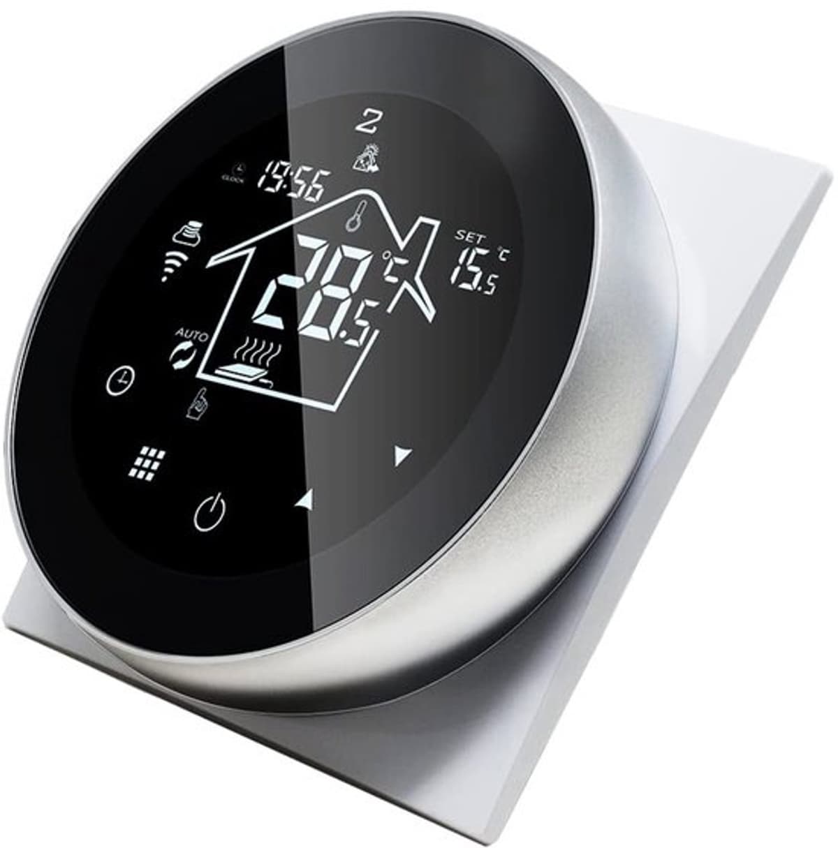 Vloerverwarming Thermostaat WiFi voor Water verwarming/Gas Boiler 3A, Slimme Kamerthermostaat Programmeerbare Compatibel met, APP & Spraakbesturing WLAN — afbeelding 1
