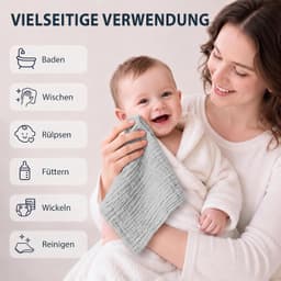 Baby doeken, 8 stuks, 25x25 cm — thumbnail 4
