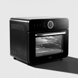 Airfryer Oven – Heteluchtoven met 12 Automatische Programma's – Multifunctionele Mini Oven – Digitaal Display – Bakken, Grillen, Roosteren, Ontdooien & Drogen – Inclusief Bakplaat en Airfrymand – Zwart — thumbnail 3