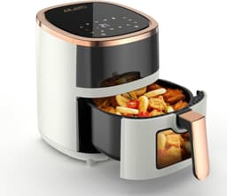 Heteluchtfriteuse - Airfryer Frituurpan - Gezond Koken - Visueel Venster - 55 Liter - Zwart — thumbnail 1