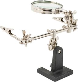 Vergootglas met 3x vergroting en verstelbare hoek, metalen basis voor nauwkeurige printplaatreparatie en chipdetectie, inclusief optische lens en Nederlandse handleiding — thumbnail 1