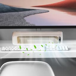 Bladeless Koude Lucht - Torenventilator - Ruimte Koelen - Stille Werking - Compact Ontwerp - Grijs — thumbnail 3