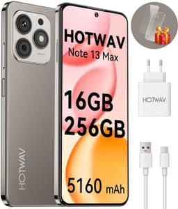 HOTWAV Note 13 Max - smartphones zonder abonnement - 256 GB - 5160 mAh - 4G Dual SIM - Face ID - GPS - Vingerafdrukherkenning - Goud — thumbnail 1