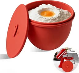 Siliconen Mengkom Inzetstuk - Kom Liner - Keuken Organisatie - Antiaanbaklaag - 4.8 Liter - Rood — thumbnail 1