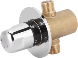 Thermostat Kraan - Douche Mixer - Veilig Douchen - Stabiele Temperatuurregeling - 15 x 10 x 10 cm - Chroom — thumbnail 3