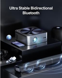 SnelShoppen - Ultimea Beamer Full HD 1080P Native met Auto Focus 6D Keystone Correctie 4K Thuisbioscoop Projector 700 ANSI 21.000 Lumen 5G WiFi Blueto — thumbnail 3