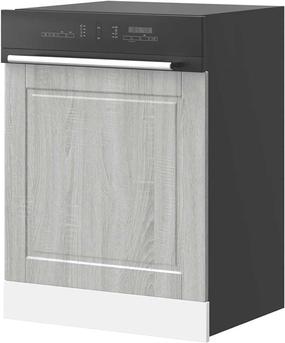 Vaatwasserpaneel Hout - Vaatwasserbekleding Keuken - Keuken Inbouwen - Vochtbestendig Materiaal - 60 x 15 x 67 cm - Grijs Sonoma — afbeelding 1