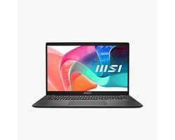 MSI Modern 14 F1MG-869NL Intel Core 5 120U Laptop 35,6 cm (14") Full HD 8 GB DDR4-SDRAM 512 GB SSD Wi-Fi 6E (802.11ax) Windows 11 Home Grijs