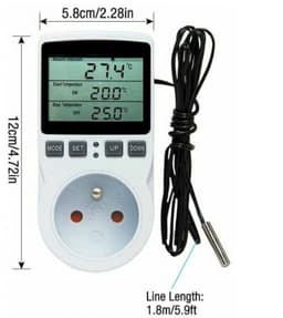 Programmeerbare stekkers - Temperatuurregelstekkers, digitale timerstekkers, programmeerbare digitale stekkers geschikt voor sensoren, programmeerbare digitale timers, temperatuurregelstekkers geschikt voor verwarming van kassen en aquaria. — thumbnail 2