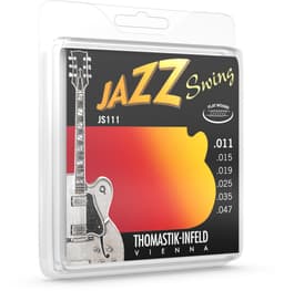 Snarenset elektrische gitaar - Thomastik-Infeld JS111 - Jazz Swing - 11-47 - Nikkel Flatwound - Light — thumbnail 1