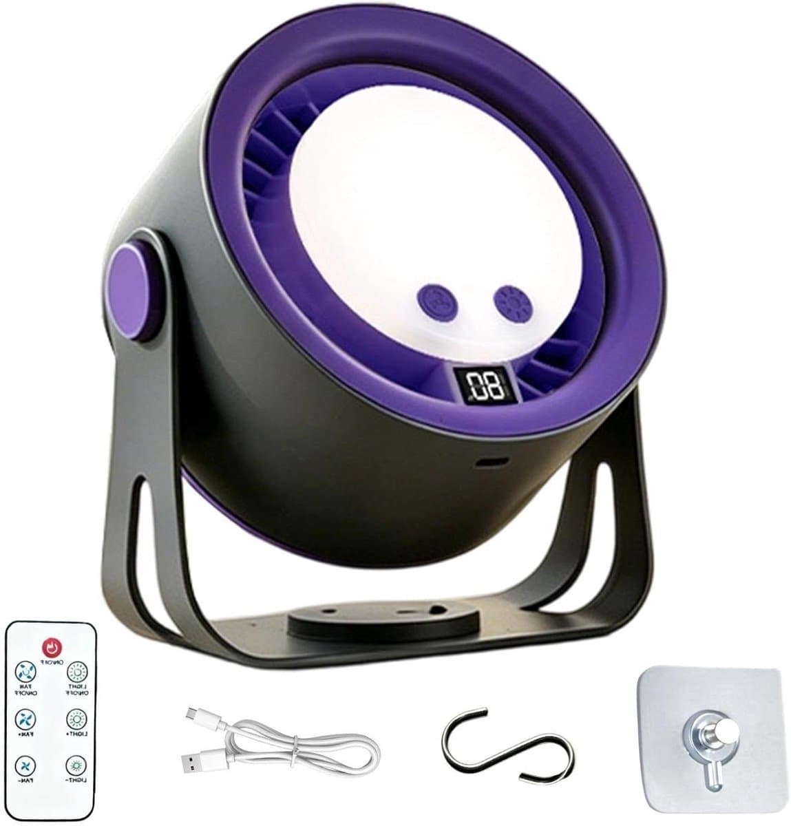 Bureau Ventilator - Tafel Ventilator - Persoonlijke Koeling - 2-in-1 Verstelbaar - 16 cm Hoog - Wit — afbeelding 1