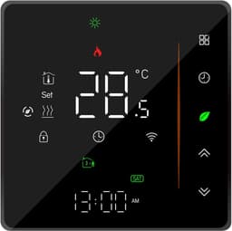 Slimme Thermostaat - WiFi Regelaar - Vloerverwarming - App Bediening - ± 1°C Nauwkeurig - Zwart — thumbnail 3