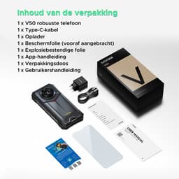 DOOGEE V50 5G - AI telefoon - Robuuste Smartphone - Android 16 - Dimensity 8300 - 48GB RAM + 512GB ROM / 2TB TF - 11000mAh/66W - RGB-sfeerlicht- 6,78 inch FHD+ - 200MP + 32MP -NFC - Face ID - Gemini AI -WIFI6E -Vingerafdrukherkenning - GPS — thumbnail 4