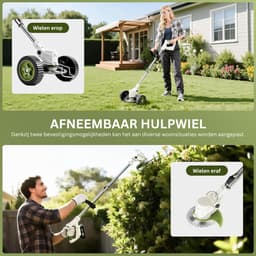 CRLYN® Grasmaaier Elektrisch - Grastrimmers met Accu - Groen — thumbnail 2