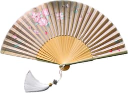 Gebogen ventilator - Handgemaakte waaier - Zelf verkoelen - Multifunctioneel ontwerp - 15 inch geopend - Multicolor — thumbnail 1