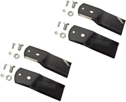 Dailygoods- Messen 4 x 17 cm - Gecertificeerd Staal - Scherp en Uitgebalanceerd - Compatibel met Stiga - Set van 2 - Inclusief Schroeven en Moeren - Grasmaaierbladen — thumbnail 1